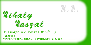 mihaly maszal business card